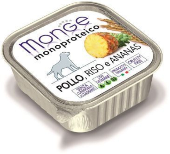 Picture of Monge Dog Wet Food Chicken, Rice and Pineapple 150 grm (12/Pack)