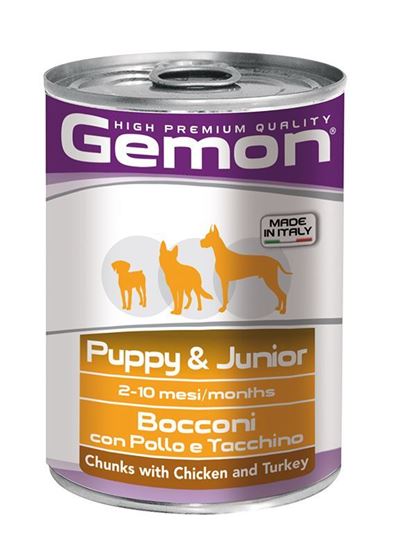 Picture of Gemon Chunks with Chicken and Turkey – Puppy & Junior 415 g