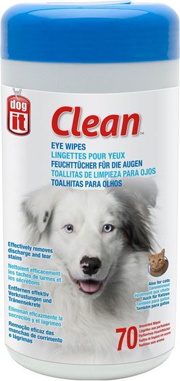 Picture of Dogit Clean Dog Eye Wipes, 70 Count