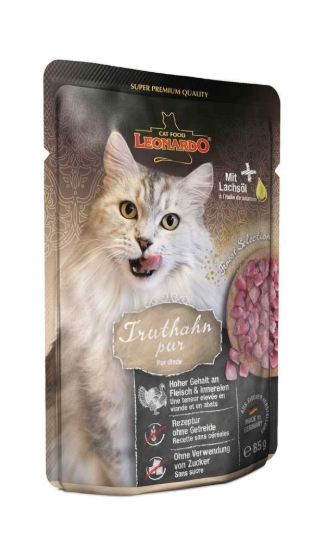 Picture of Leonardo  Pure Turkey Wet Cat Food Pouch 85 g (16-Pack)