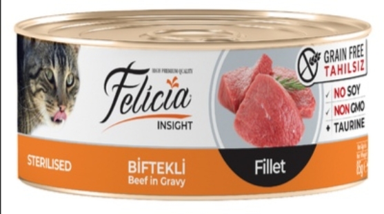 Picture of Felicia Insight Sterilised Cat Wet Food - Beef Fillet in Gravy 85g