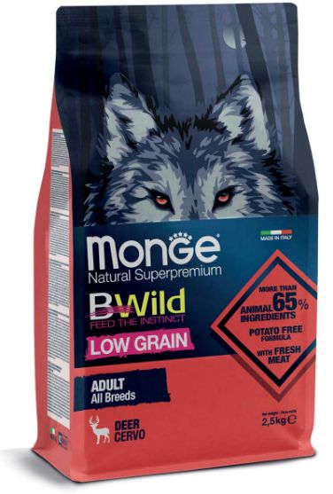 Picture of Monge Bwild - Adult Low - Grain – Deer – All Breeds  12 kg 