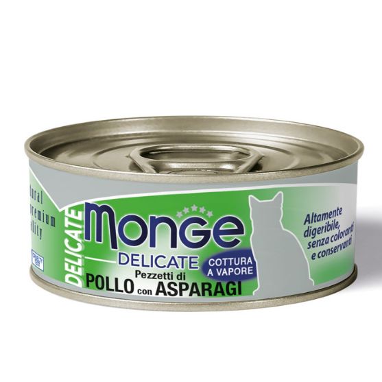 Picture of Monge Delicate Chicken Flakes with Asparagus 80g (12/pack)