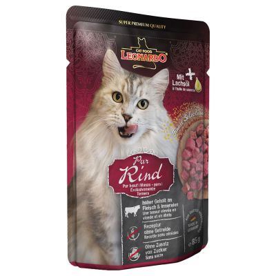 Leonardo Pure Beef 85g (16/pack) | CATS