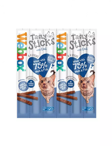 Picture of Webbox Tasty Sticks with Cod 6 sticks(2/pack)