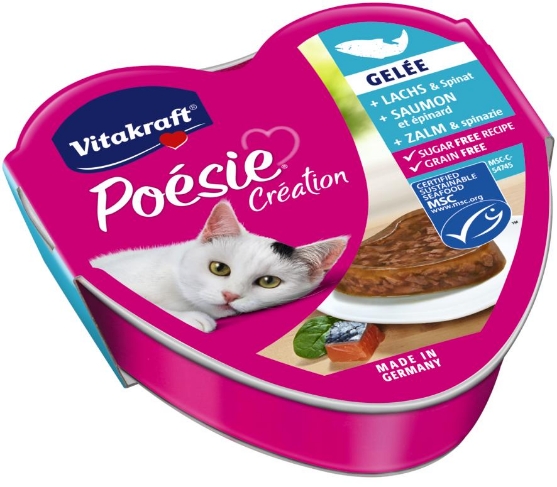 Picture of Vitakraft Poésie Salmon And Spinach Jelly Tray (3/pack)