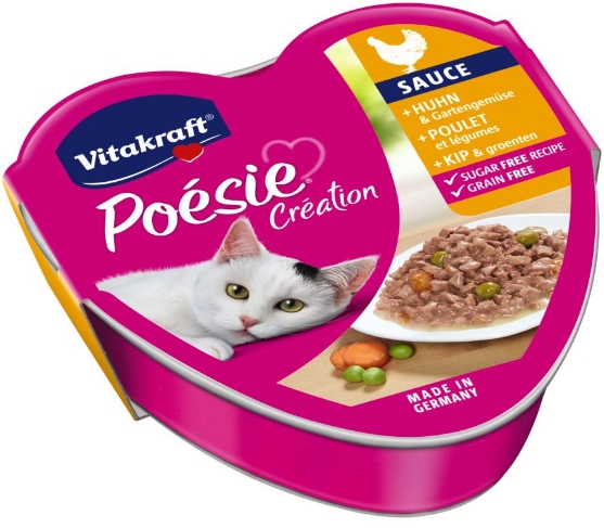 Picture of Vitakraft Poésie Tray Chicken and vegetables White Sauce (3/pack)