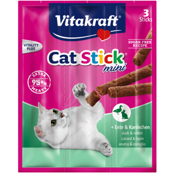 Picture of Vitakraft CatStick Duck And Rabbit 18g 3pcs