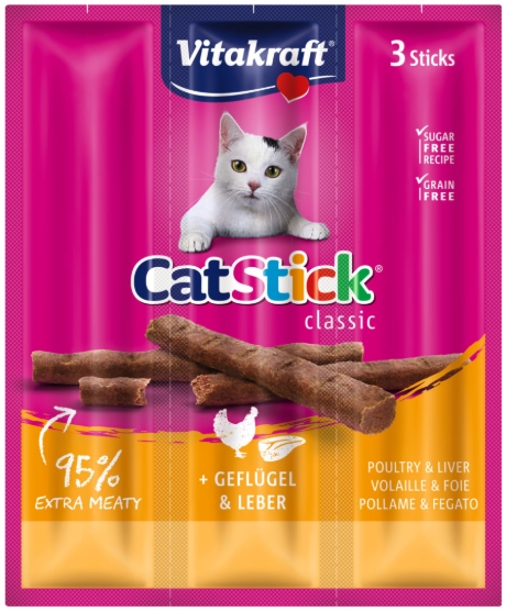 Picture of Vitakraft CatStick Classic - Poultry & Liver Flavor  (6-Pack)