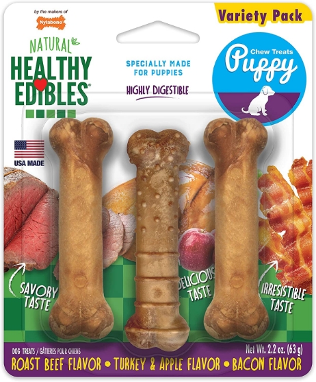 Picture of Nylabone Healthy Edibles Puppy Natural Long Lasting Dog Chew Treats