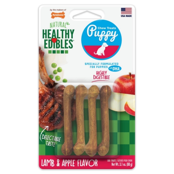 Picture of Nylabone Healthy Edibles Puppy Natural Long Lasting Lamb & Apple Dog Chew Treats