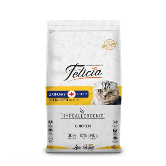 Picture of Felicia Low Grain Urinary Care Adult Sterilised Chicken Cat Food - 2kg
