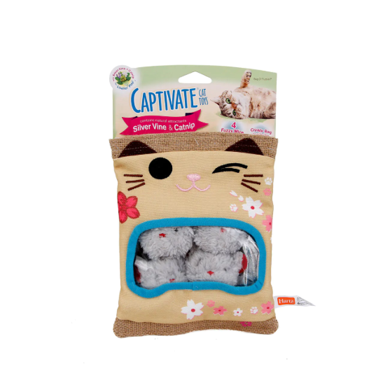 Picture of Hartz Captivate Bag O' Fuzzies Cat Toy with Silver Vine & Catnip