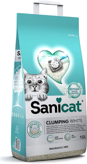 Picture of Sanicat Clumping White Fragrance Free Cat Litter  20L