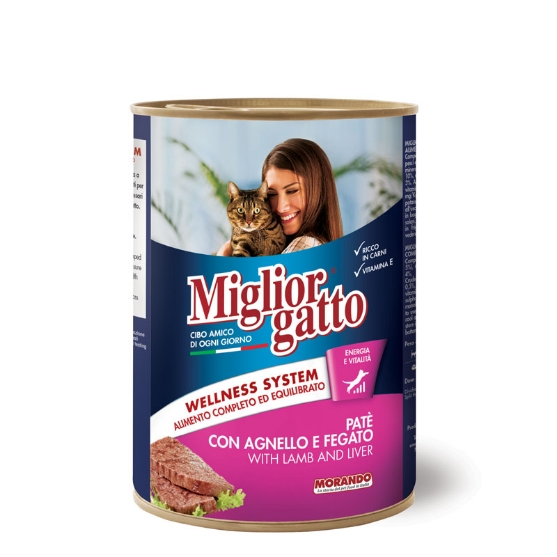 Picture of Migliorgatto Patè Lamb and Liver 400g (12/pack) 