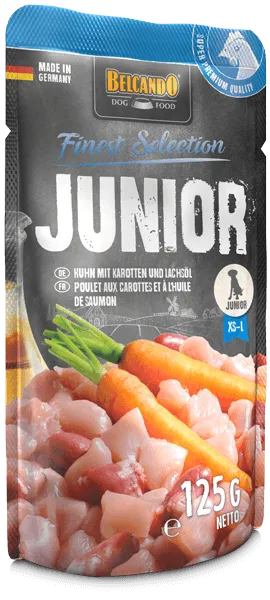 Belcando Junior Chicken with carrots & salmon oil 125g (12/pack) | DOGS | Dog Food | Wet Food