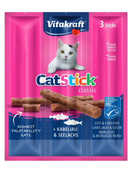 Picture of Vitakraft CatStick Cod & CoalFish 12g  (6/pack)