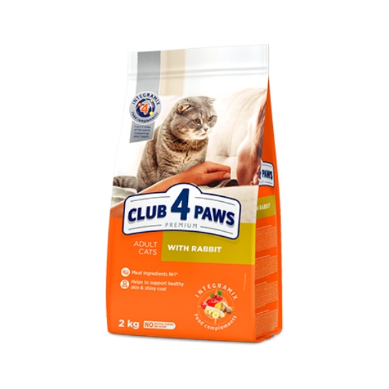 Picture of Club4Paws Adult Cat with Rabbit 14kg 