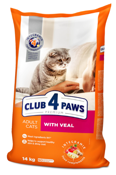 Picture of Club4Paws Adult Cat Veal 14kg 