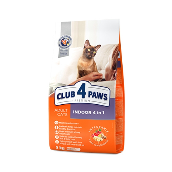 Picture of Club4Paws Adult Cat Indoor 4in1 14kg 