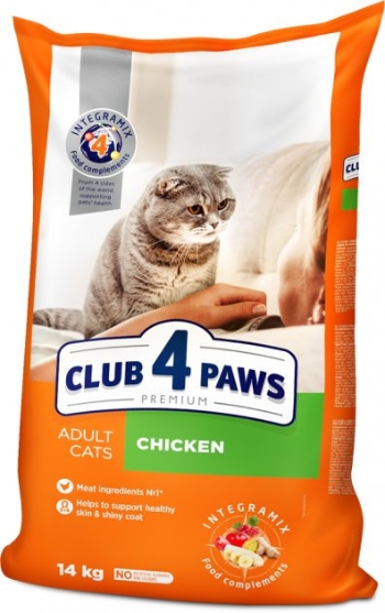 Picture of Club4Paws Premium Adult Cat Dry Food Chicken  14kg