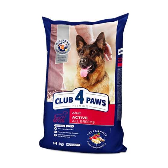 Picture of Club 4 Paws Premium Active Adult Dry Dog Food for All Breeds  14 kg