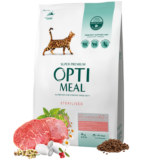 Picture of Optimal sterilised cats  high in beef & sorghum 10kg