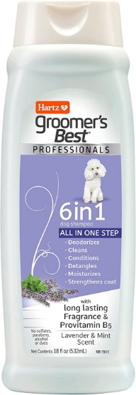 Picture of Hartz Groomer's Best Professionals 6-in-1 Dog Shampoo and Conditioner in One, 18 oz