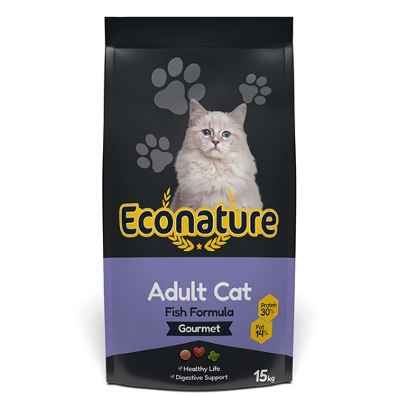 Picture of Econature Adult Cat Fish Gourmet 15KG  