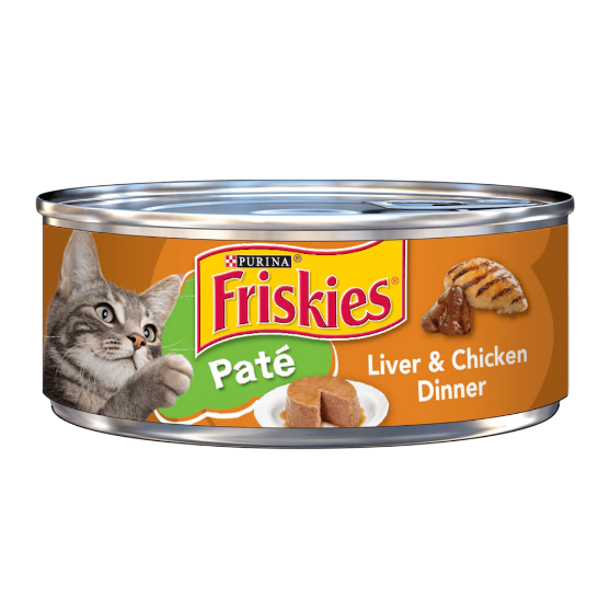 Picture of Friskies Paté Liver & Chicken Dinner Wet Cat Food 165g