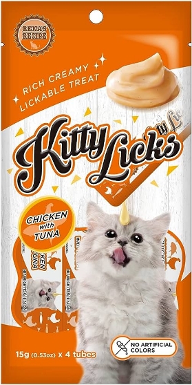 Picture of Rena Kitty Licks Treats Chicken with Tuna Flavor 15g (4/pack)