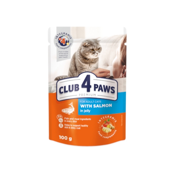 Picture of Club4paws Salmon in Jelly 100g (20+4Free) 