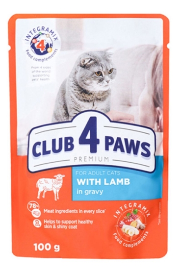 Picture of Club4paws lamb in Gravy 100g (12/Pack)