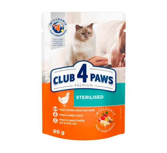 Picture of Club4paws Chicken Sterilised 100g (24/pack)