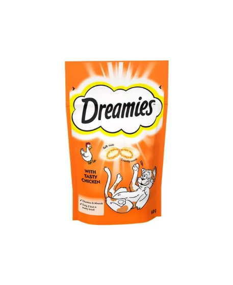 Picture of Whiskas Dreamies Chicken Treats 60g (4/pack)