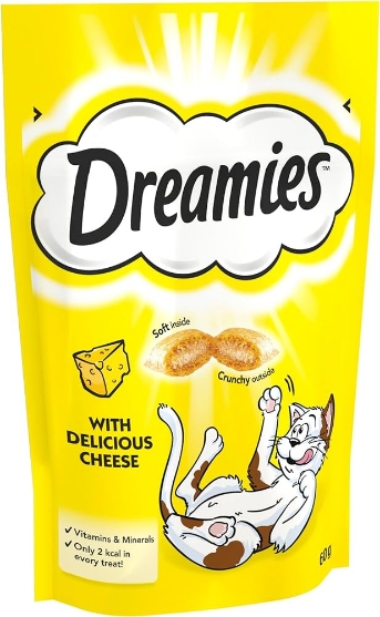 Picture of Whiskas Dreamies Delicious Cheese Treats 60g (4/pack)