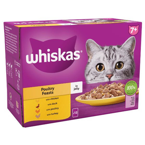 Picture of Whiskas Poultry Feast in Jelly 85g(12/pack)   