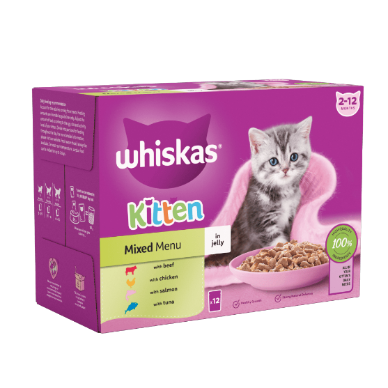 Picture of Whiskas Kitten Mixed Menu Jelly 85g(12/pack)    