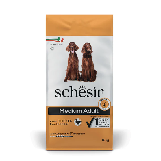 Picture of Schesir Adult Dog Medium Adult Rich In Chicken 12kg