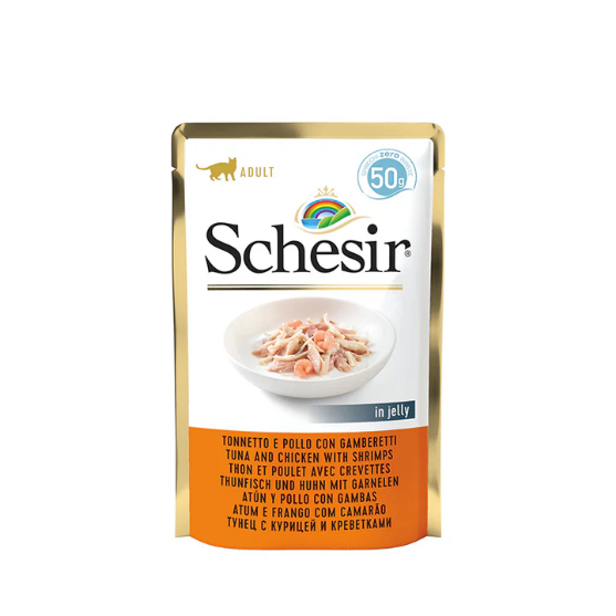 Picture of Schesir Tuna And Chicken With Shrimps in jelly 50g