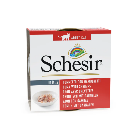 Picture of Schesir Tuna With Shrimps in jelly 85g in can