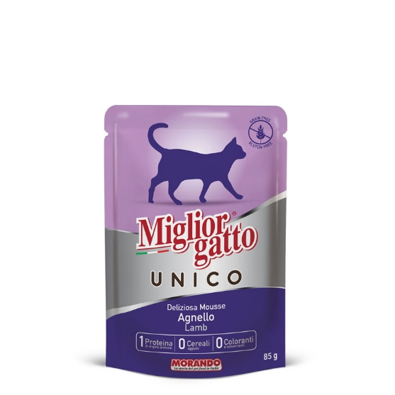 Picture of Miglior Gatto UNICO Cats Wet Food Mousse Lamb 85gm (6/pack)