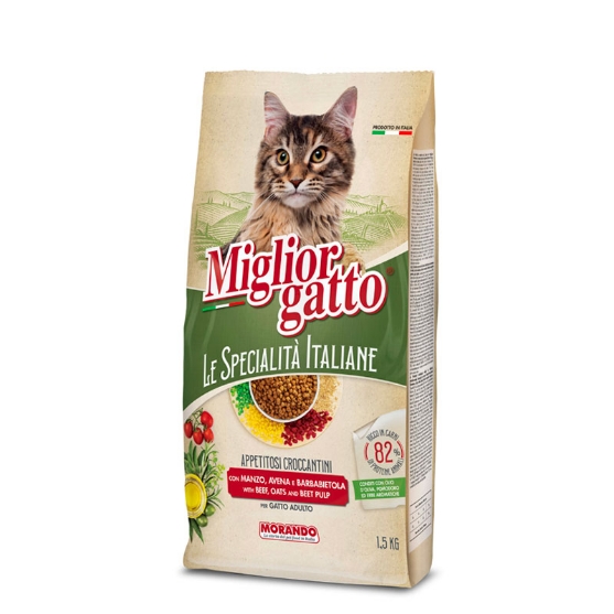 Picture of Miglior Gatto Cat Adult Kibble with beef, oat and beetroot 1.5