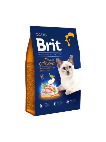 Picture of Brit Premium by Nature Cat Indoor Chicken (Urinary+Hairballs) 8kg
