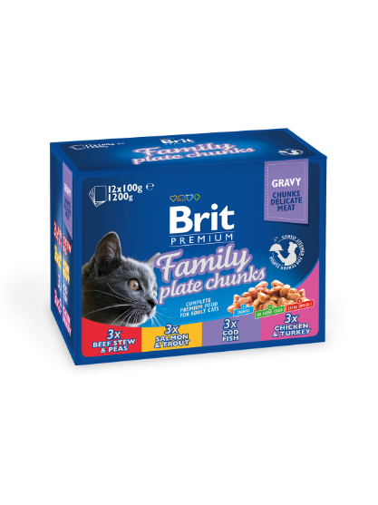 Picture of Brit Premium Cat Pouches Family Plate 100g (12pack)