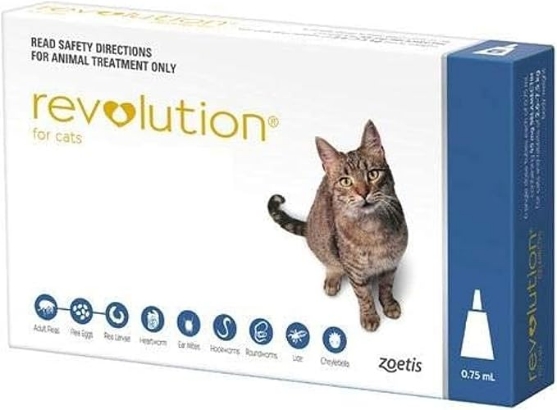 Picture of Revolution Topical Solution for Cats, 5.1-15 lbs (3/pack)