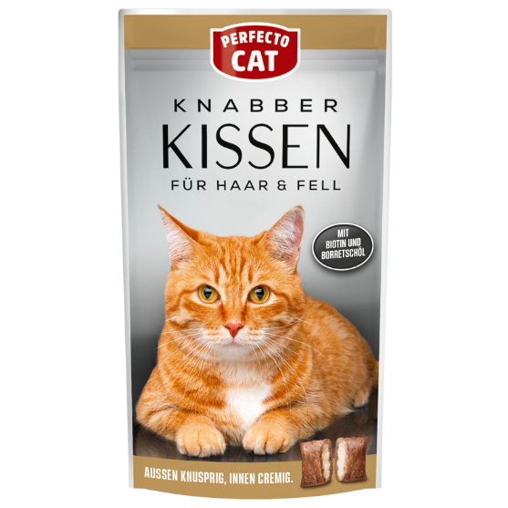 Picture of Perfecto Cat Feine Knabber Kissen Haar & Fell 50g (hair and skin)