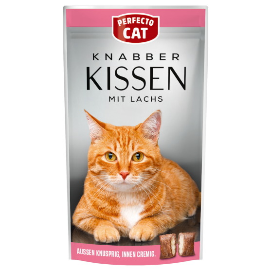 Picture of Perfecto Cat Fine Nibble Pillows with Salmon 50g