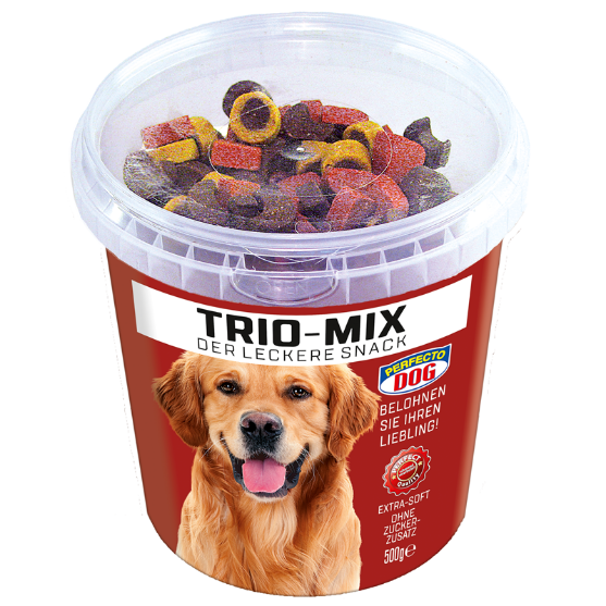 Picture of Perfecto Dog Trio Mix 500g, bucket