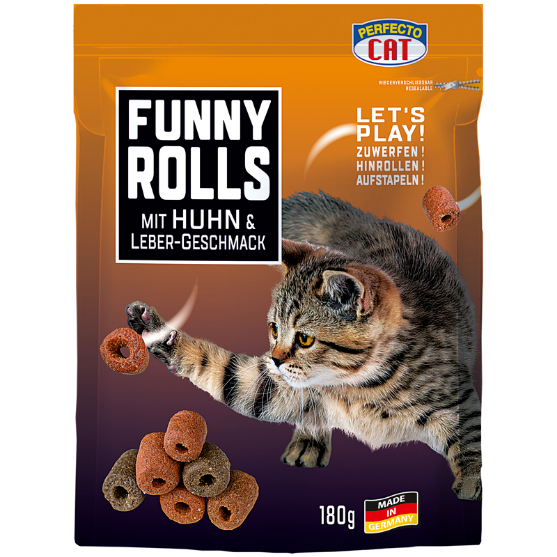 Picture of Perfecto Cat Funny Rolls with Chicken & Liver Flavor 180g